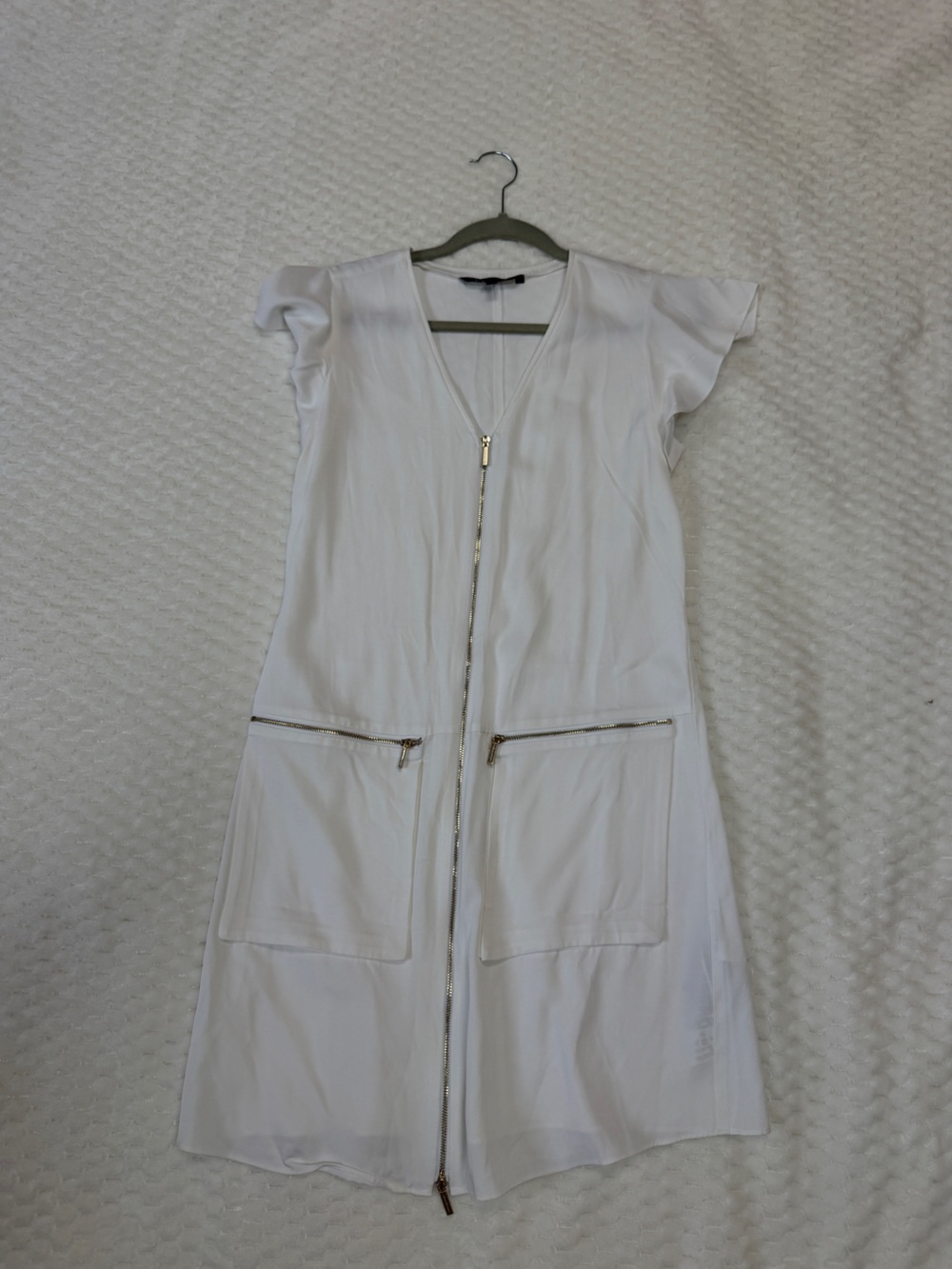 Women's White Zip-Front Jumpsuit